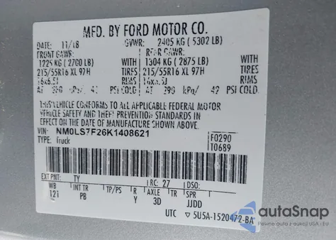 2019 Ford Transit Connect Xlt from USA, damaged, VIN NM0LS7F26K1408621